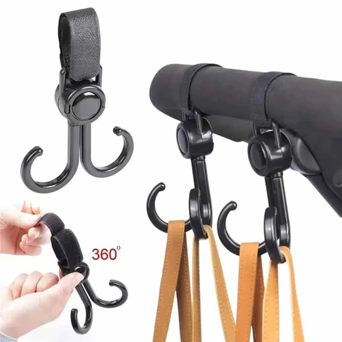 회전식 더블 후크 아기 유모차 여행 액세서리 쇼핑 소품 - Travel Accessories Baby 리뷰 및 가격
