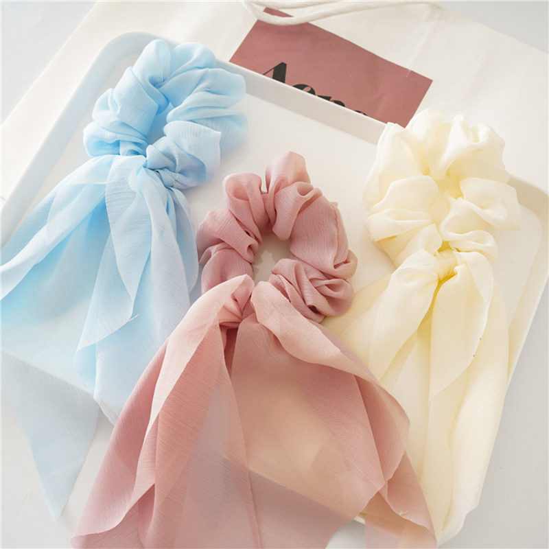 1Pc 패션 25cm 쉬폰 긴 리본 Scrunchies - Travel Accessories Aesthetic 리뷰 및 가격
