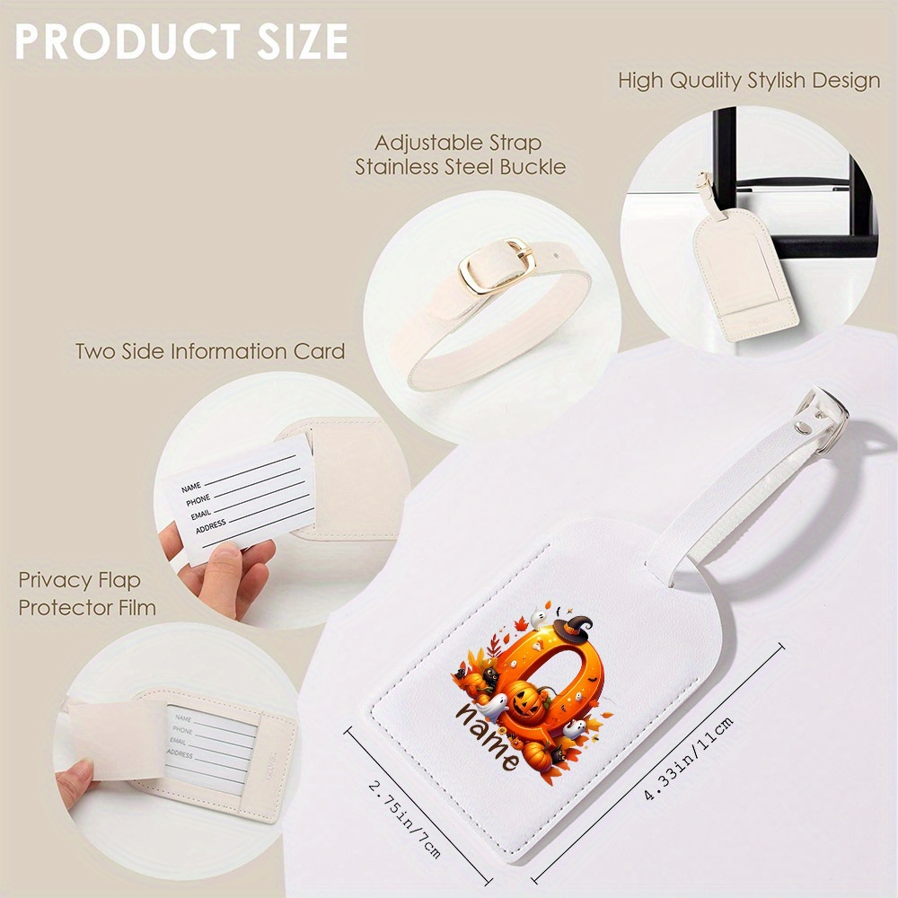 호박과 유령 디자인의 맞춤형 할로윈 테마 수하물 태그, - Travel Accessories As Gifts 리뷰 및 가격