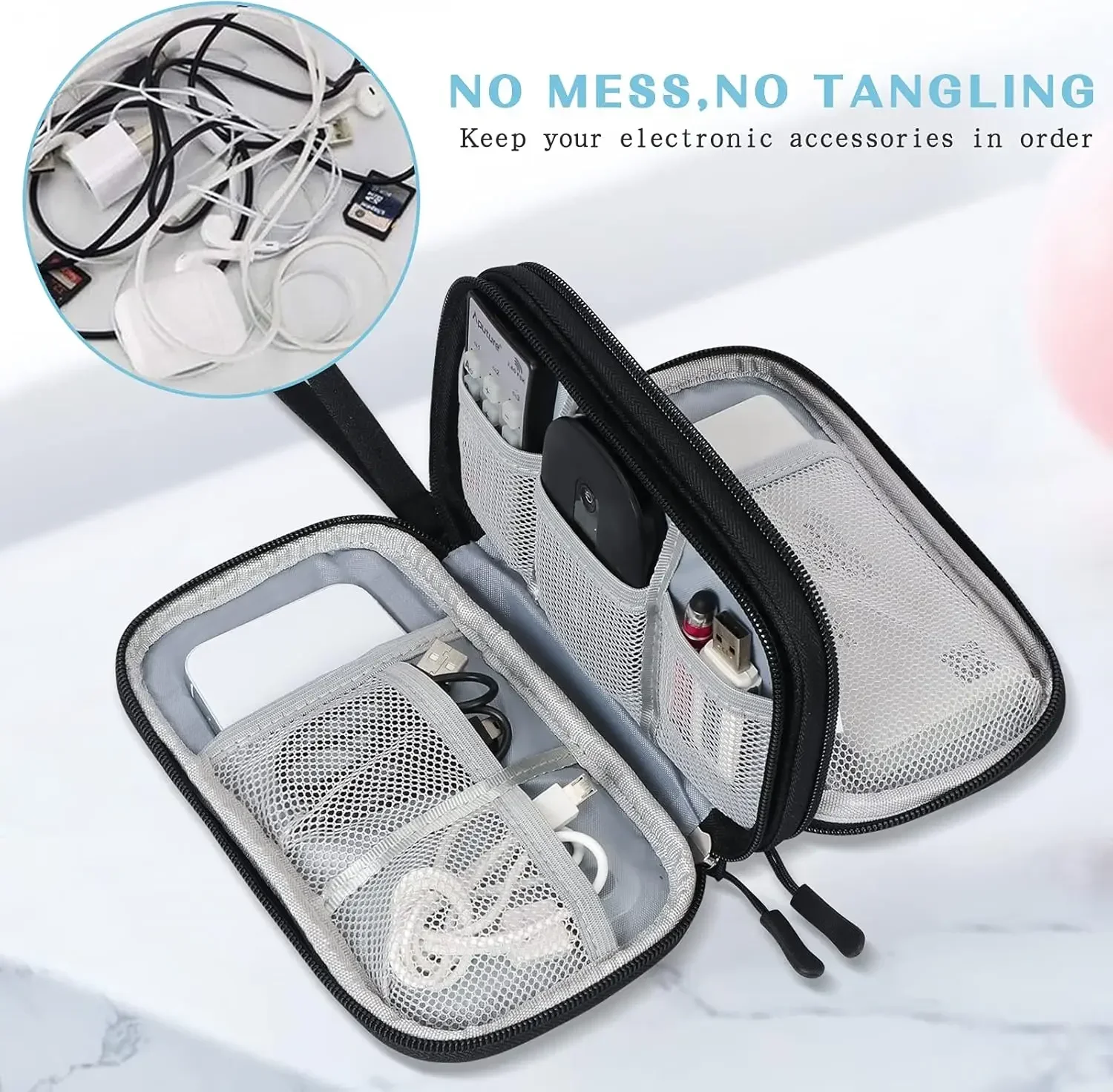 여행용 케이블 가방 휴대용 디지털 보관 파우치 충전기  - Travel Accessories Organizer Bag 리뷰 및 가격
