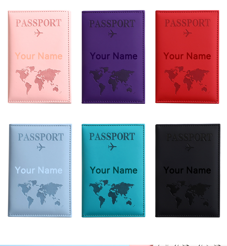 맞춤형 이름이 새겨진 여권 커버, PU 가죽 소재의 슬 - Travel Accessories Wallet 리뷰 및 가격